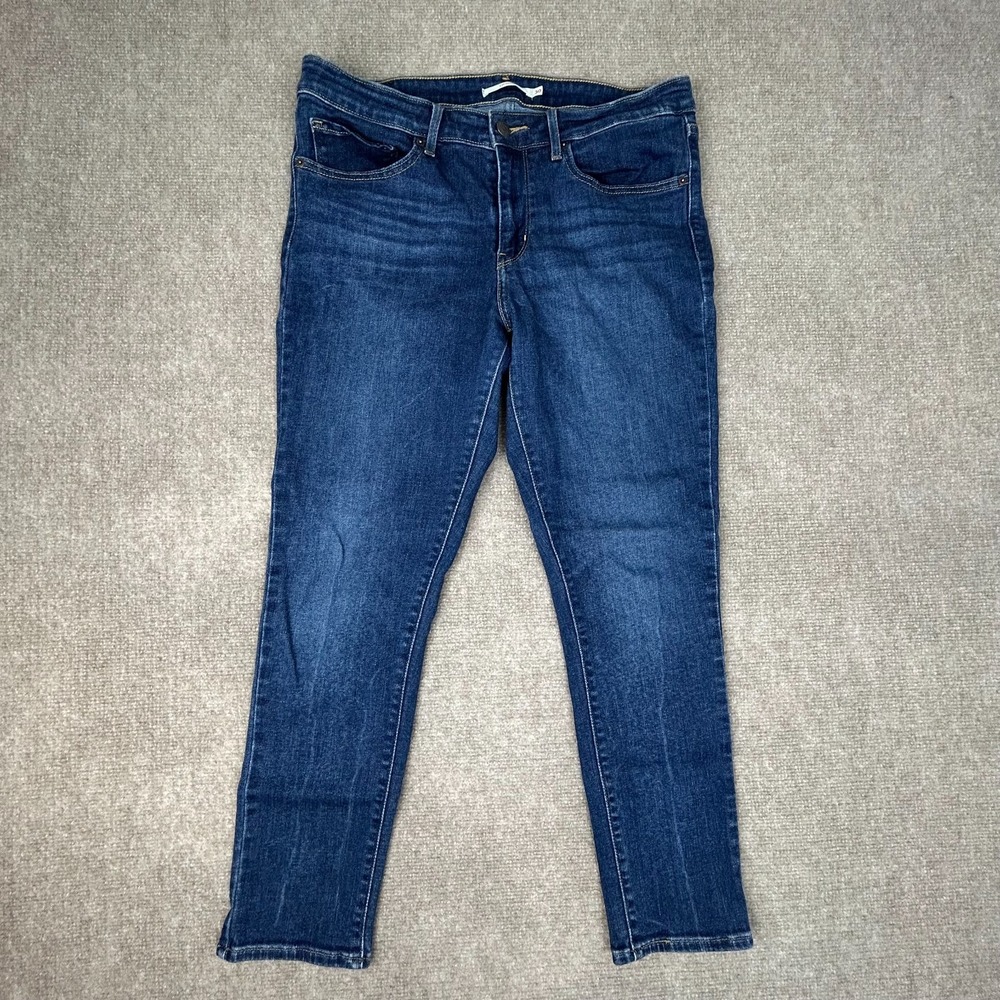Levi's 711 Skinny Jeans Womens 30 Blue Denim Whiskered Cotton Stretch Streetwear - Picture 2 of 16